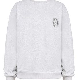 Haze Light Grey Marl Crew Neck Sweatshirt - Image 2