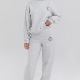 Haze Light Grey Marl Crew Neck Sweatshirt - Image 7