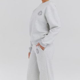Haze Light Grey Marl Crew Neck Sweatshirt - Image 10