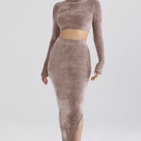 Rene Rose Chenille Maxi Skirt - Image 7