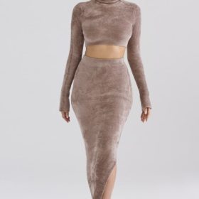 Rene Rose Chenille Maxi Skirt - Image 8