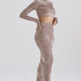 Rene Rose Chenille Maxi Skirt - Image 10