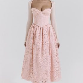 Duchess Ballerina Pink Lace Corset, Skirt and Bolero - Image 5