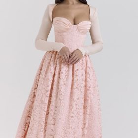 Duchess Ballerina Pink Lace Corset, Skirt and Bolero - Image 6