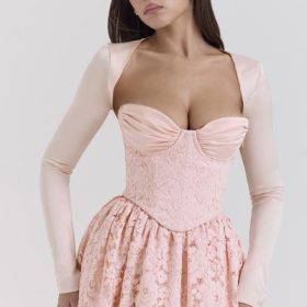 Duchess Ballerina Pink Lace Corset, Skirt and Bolero - Image 7