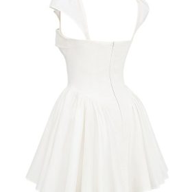 Florence White Cotton Corset Mini Dress - Image 3