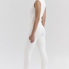Clementine Ivory Cashmere Draped Tank and Scarf - Image 10