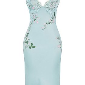Fallon Light Jade Embroidered Slip Dress - Image 2