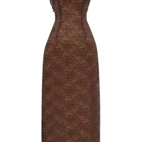 Lucianna Espresso Lace Maxi Dress - Image 4