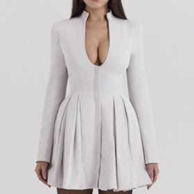 Heiress French Dove Contour Mini Dress - Image 5
