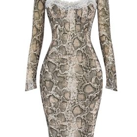 Seraphina Snake Print Corset Dress - Image 2
