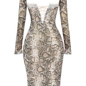 Seraphina Snake Print Corset Dress - Image 4