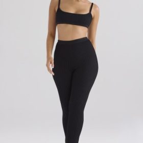 Mitzi Black Ribbed Knit Leggings - Image 10