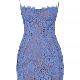 Lala Lavender Lace Mini Dress - Image 2
