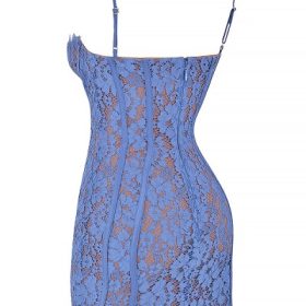 Lala Lavender Lace Mini Dress - Image 3
