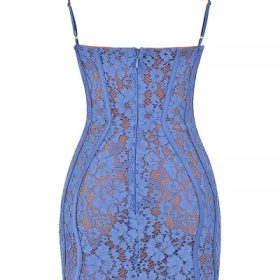 Lala Lavender Lace Mini Dress - Image 4