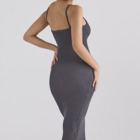 Meliora Charcoal Knit Midi Dress - Image 18